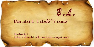 Barabit Libériusz névjegykártya